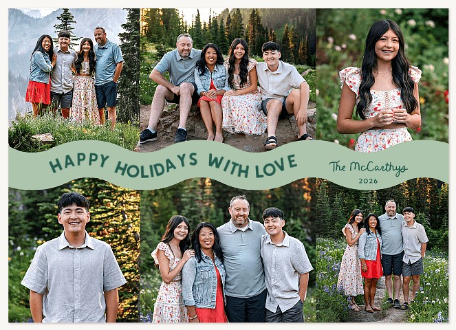 The Wave Personalized Holiday Cards