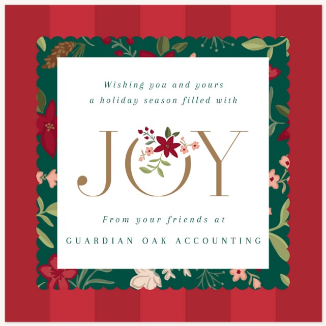 Winter Florals Business Holiday Cards