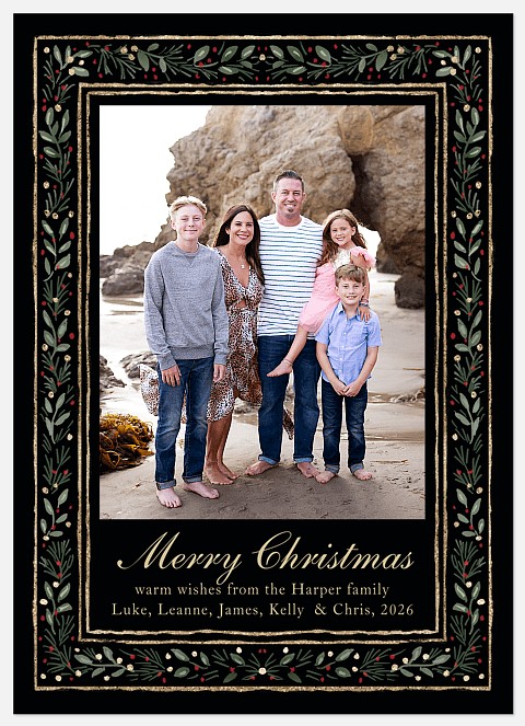 Christmas Filigree Holiday Photo Cards