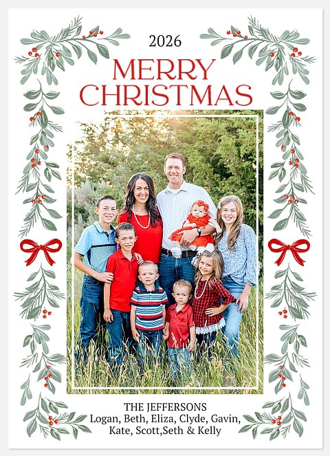 Framed by Sprigs Holiday Photo Cards