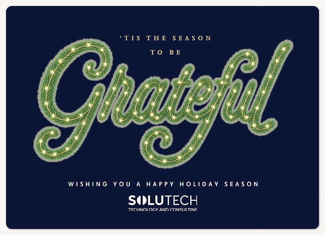 Glowing Gratitude Holiday & Christmas Magnet Cards