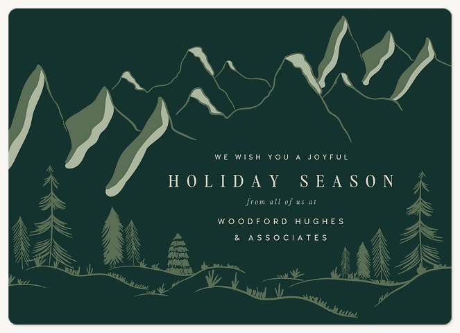 Mountainside Season Holiday & Christmas Magnet Cards