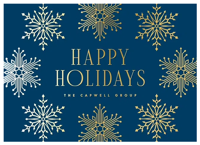 Luxe Snowflakes Business Holiday Cards