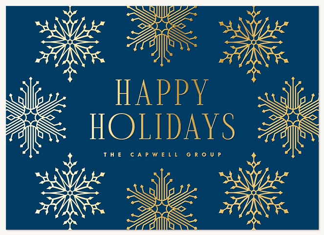 Luxe Snowflakes Business Holiday Cards