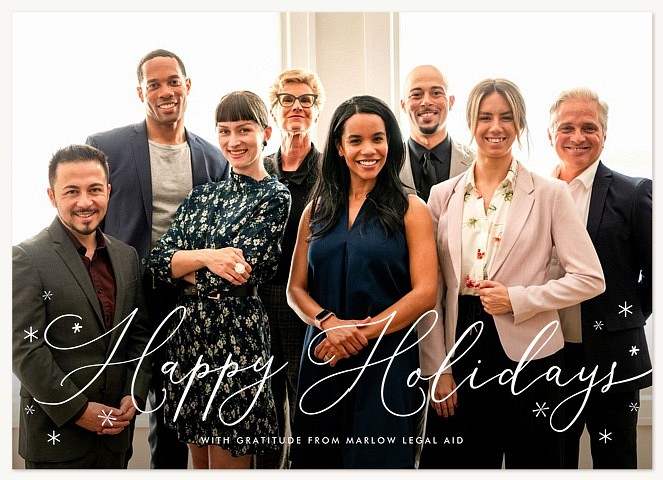 Sparkle Script Business Holiday Cards