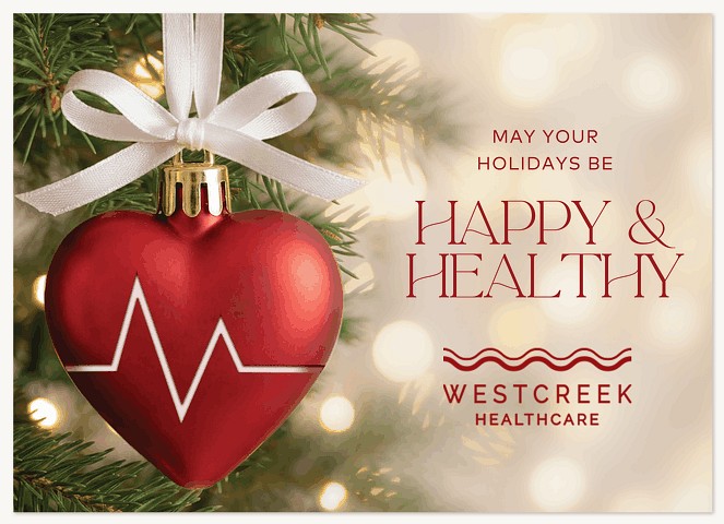 Heartbeat Glow Business Holiday Cards