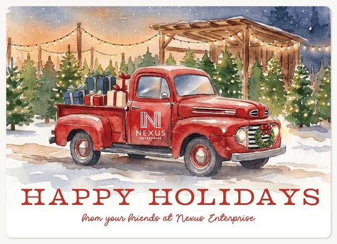 Winter Pickup Holiday & Christmas Magnet Cards