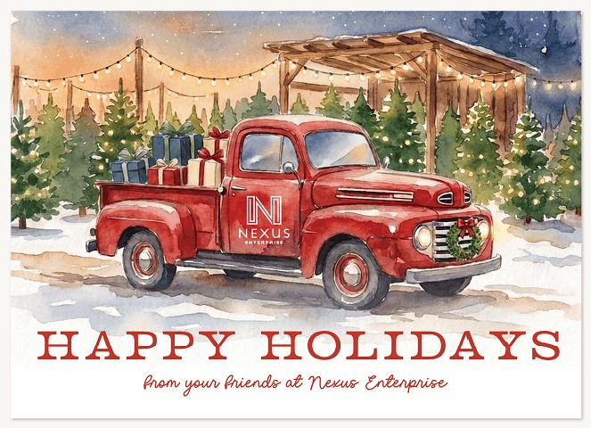 Winter Pickup Business Holiday Cards