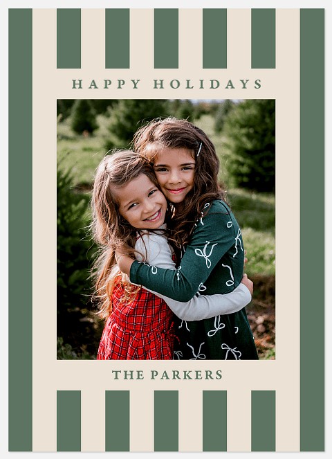 Cheery Stripe Holiday Photo Cards