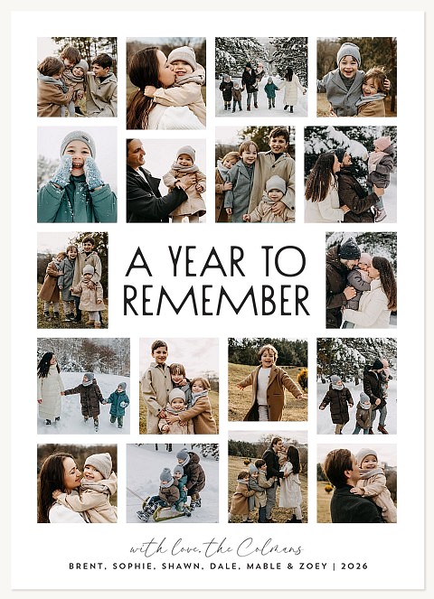 Yearly Collage Personalized Holiday Cards