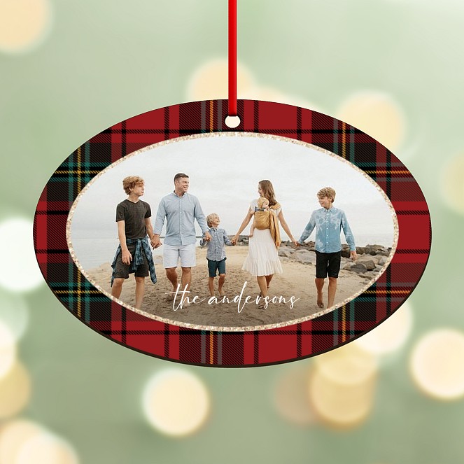 Plaid Heirloom Personalized Ornaments