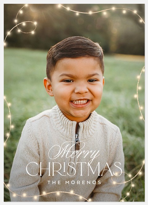 Glowing Strand Holiday Photo Cards