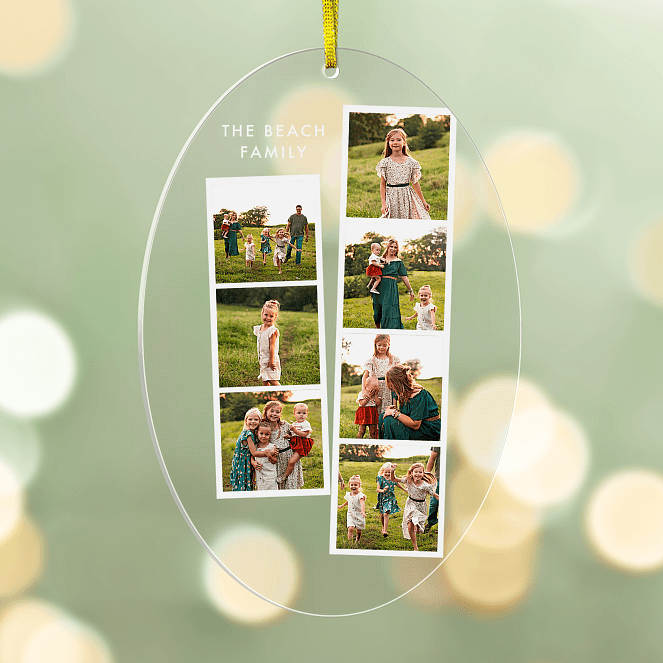 Family Filmstrip Personalized Ornaments