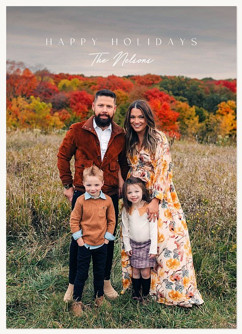 Simplest Type Personalized Holiday Cards