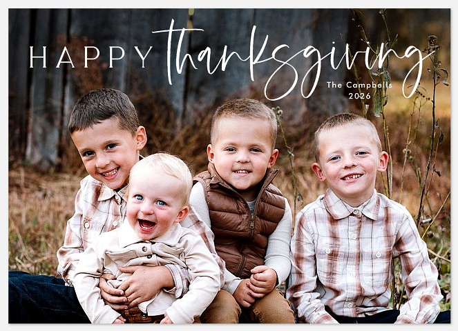 Happy Headline Thanksgiving Cards