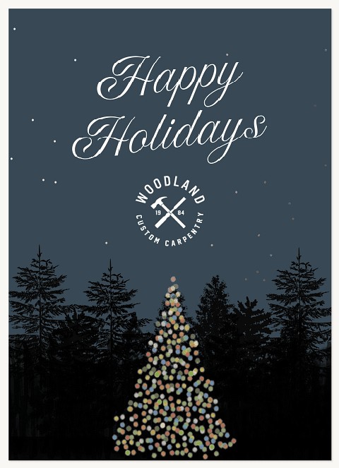Colorful Glow Business Holiday Cards