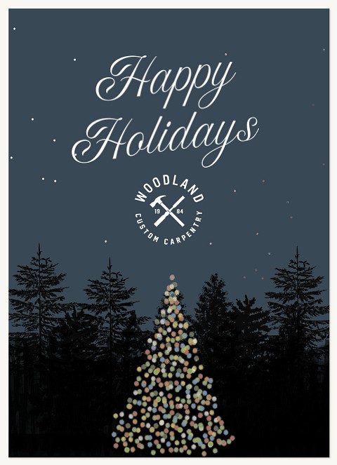 Forest Lights Business Holiday Cards