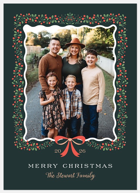 Folk Frame Holiday Photo Cards