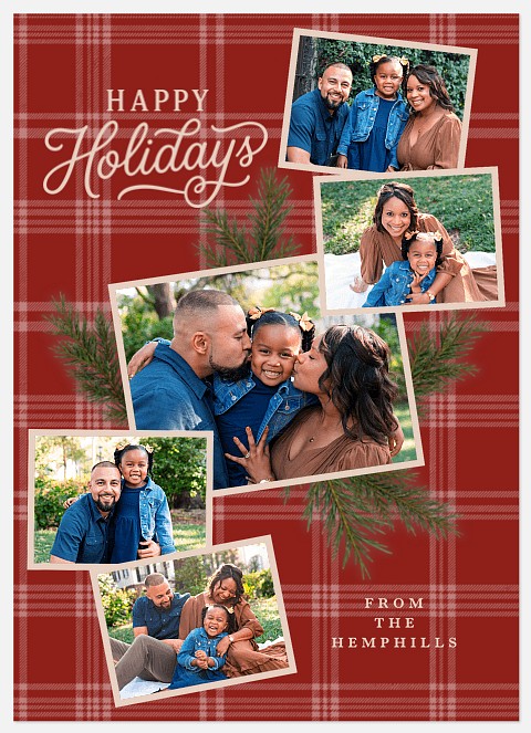Tartan Collage Holiday Photo Cards