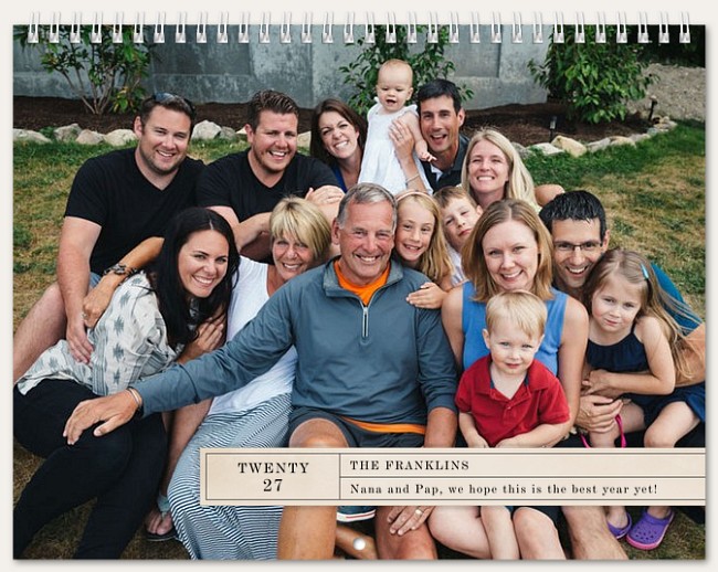 Labeled Year Calendar Personalized Photo Calendars
