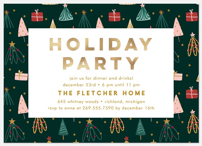Dazzling Holiday Holiday Party Invitations