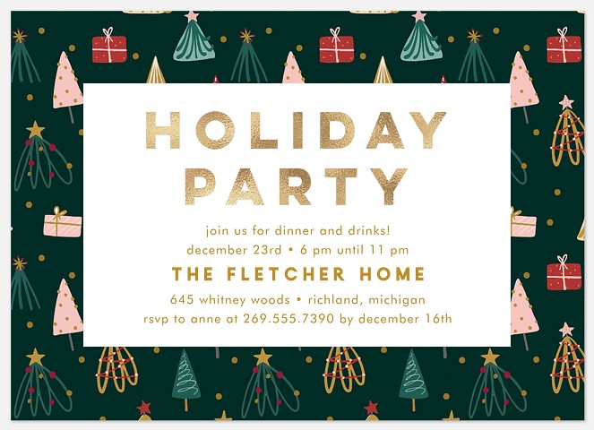 Dazzling Holiday Holiday Party Invitations