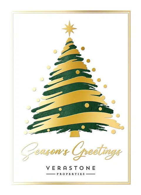Brushed Tree Business Holiday Cards