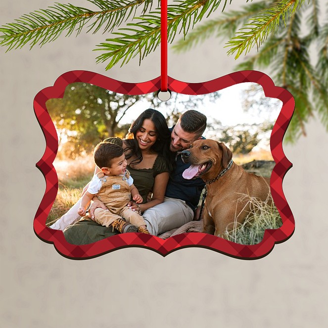 Christmas Plaid Custom Ornaments