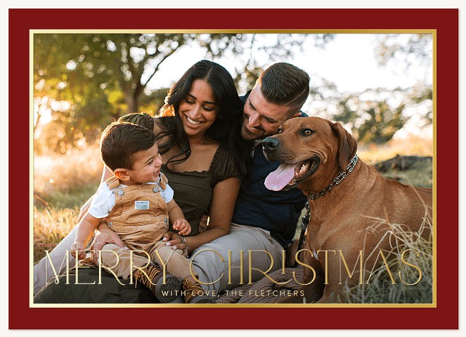 Elegant Noel Personalized Holiday Cards