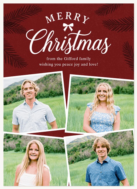 Pressed Pine Personalized Holiday Cards