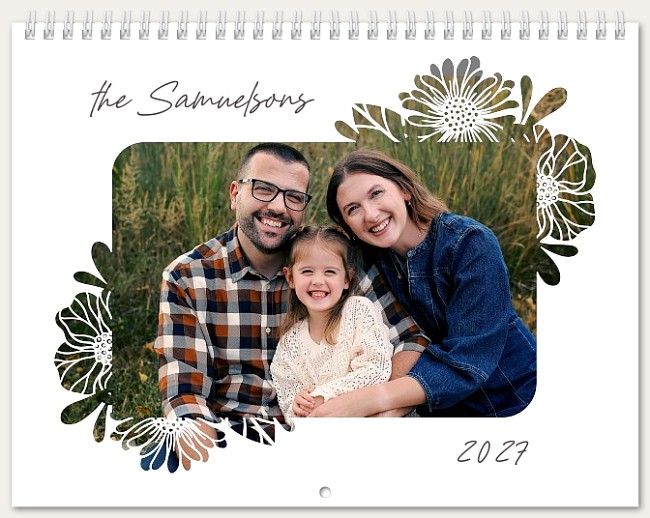 Floral Cutout Calendar Custom Photo Calendars