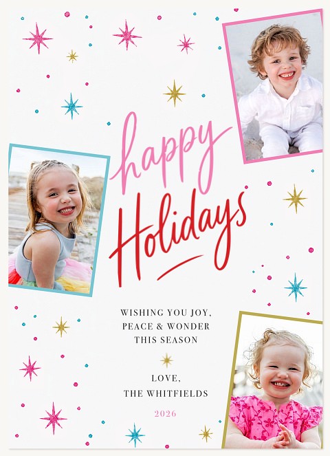 Playful Glow Personalized Holiday Cards