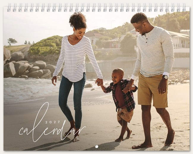 Corner Script Calendar Personalized Photo Calendars