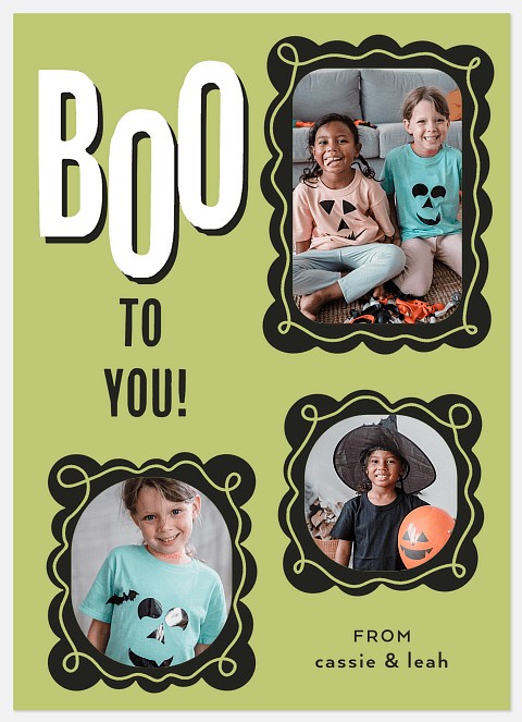 Boo Trio Halloween Photo Cards