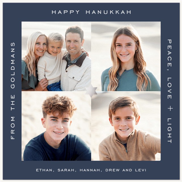 Silver Star Hanukkah Cards
