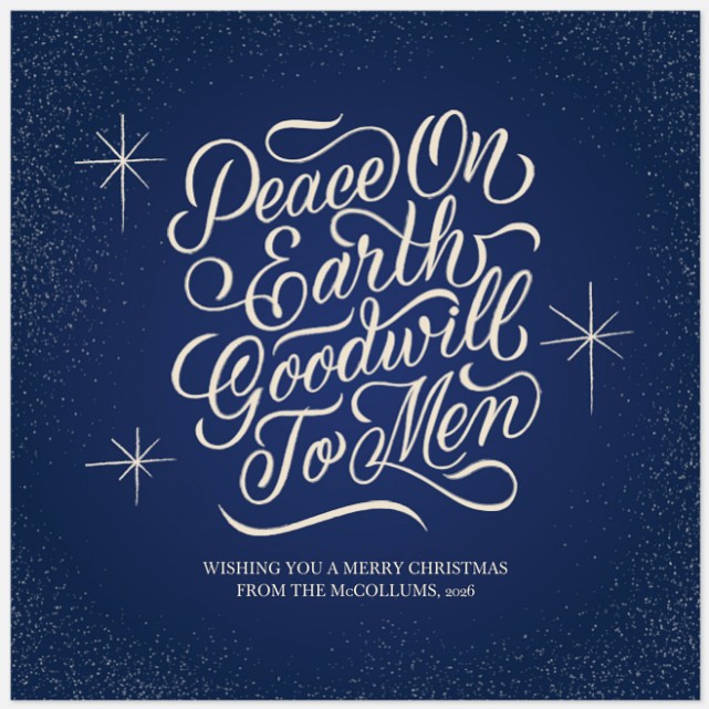 Starry Peace Holiday Photo Cards
