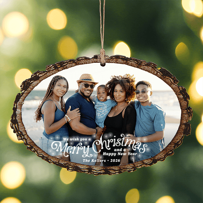 Glowing Wave Personalized Ornaments