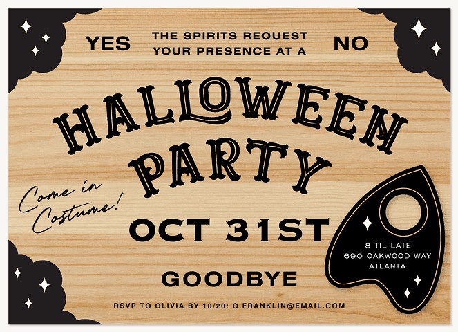 Ouija Board Halloween Cards