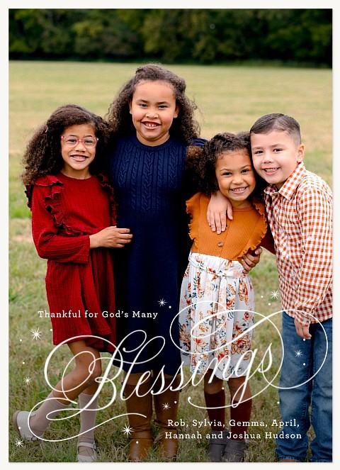 Sparkle Blessings Personalized Holiday Cards