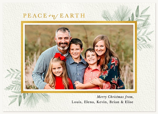 Peace on Earth Raised Gloss Holiday Cards
