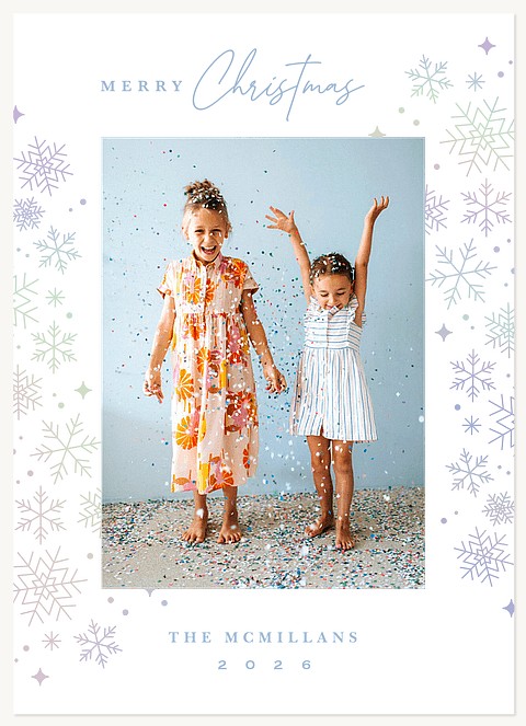 Shimmering Snow Raised Gloss Holiday Cards
