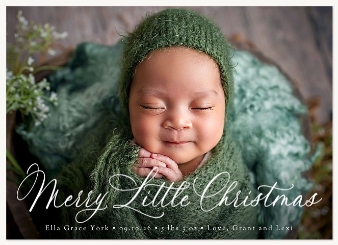 Scripted Little Christmas Personalized Holiday Cards