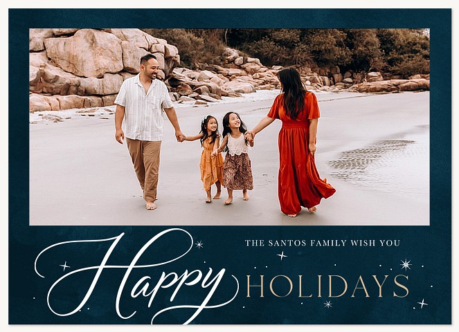 Tranquil Starlight Raised Gloss Holiday Cards