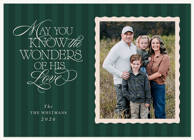 Love's Wonder Personalized Holiday Cards