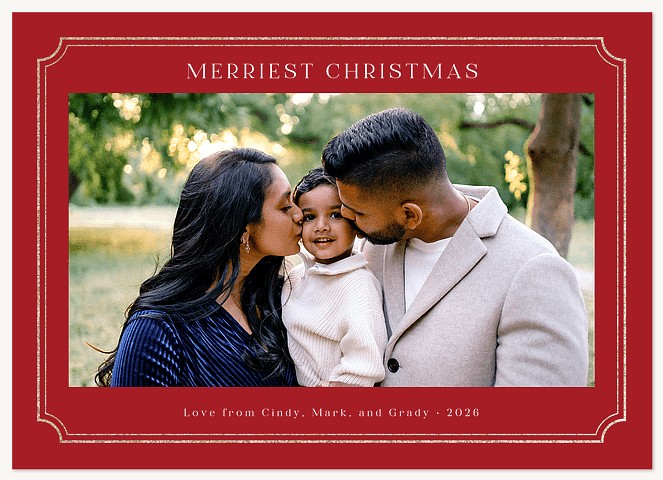 Refined Holiday Raised Gloss Holiday Cards