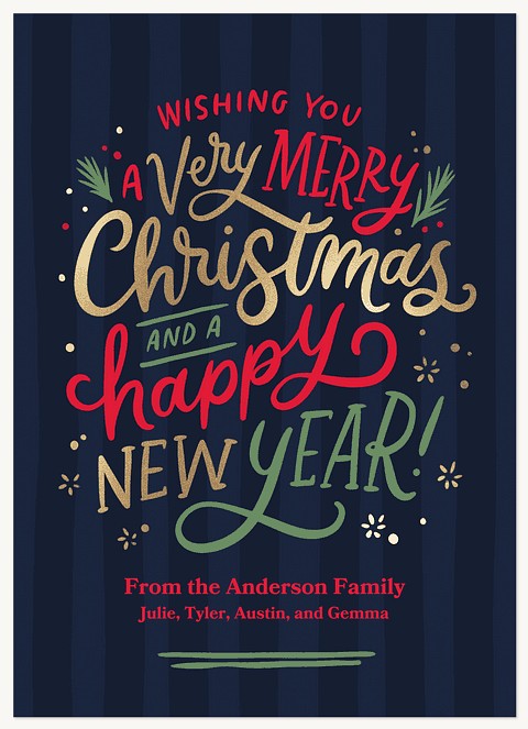 Joyful Greetings Personalized Holiday Cards