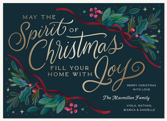 Spirit of Christmas Personalized Holiday Cards