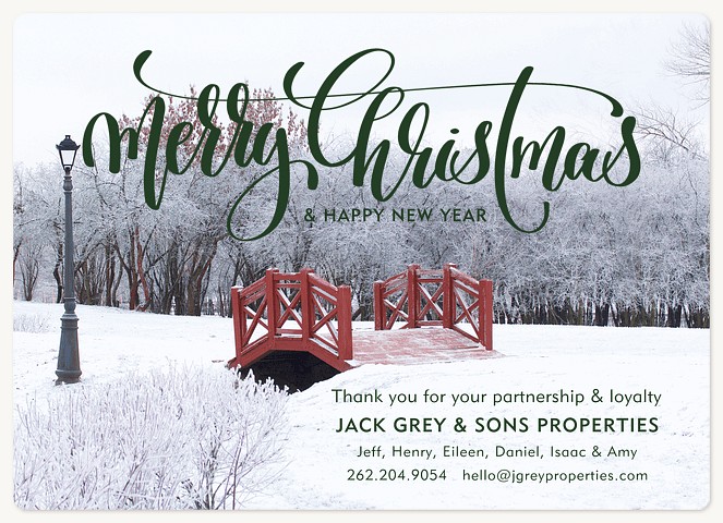 Winter Snowfall Holiday & Christmas Magnet Cards