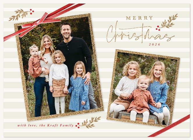 Sparkling Charm Personalized Holiday Cards