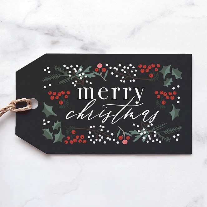 Holiday Berries Custom Gift Tags